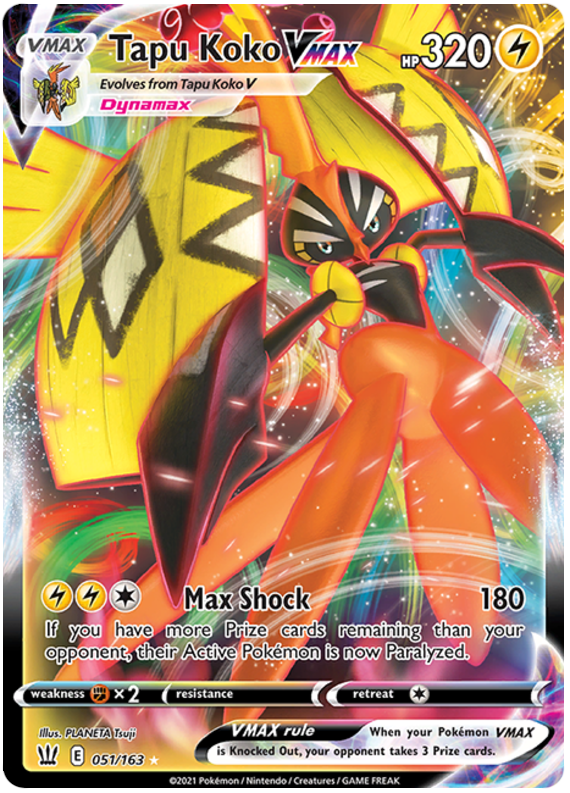 Tapu Koko VMAX (051/163) [Sword & Shield: Battle Styles] | Exor Games Truro