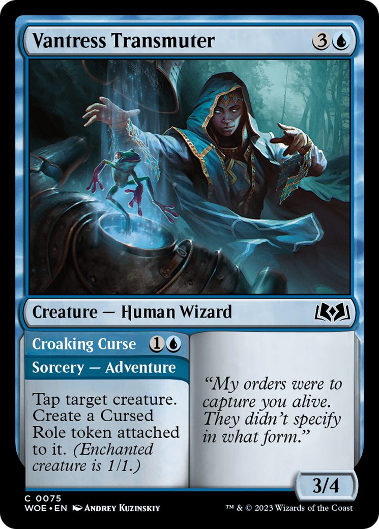 Vantress Transmuter // Croaking Curse [Wilds of Eldraine] | Exor Games Truro