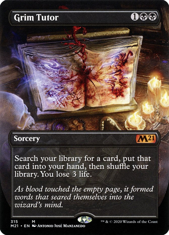 Grim Tutor (Borderless Alternate Art) [Core Set 2021] | Exor Games Truro