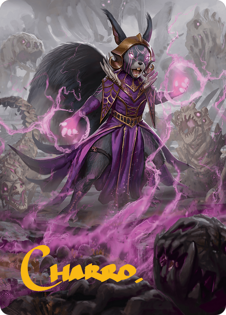 Liliana of the Dark Realms Art Card (Gold-Stamped Signature) [Bloomburrow Art Series] | Exor Games Truro