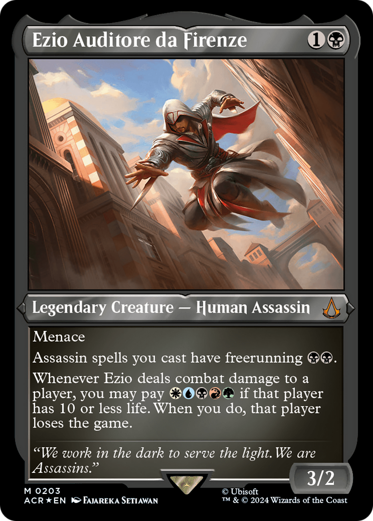 Ezio Auditore da Firenze (Foil Etched) [Assassin's Creed] | Exor Games Truro