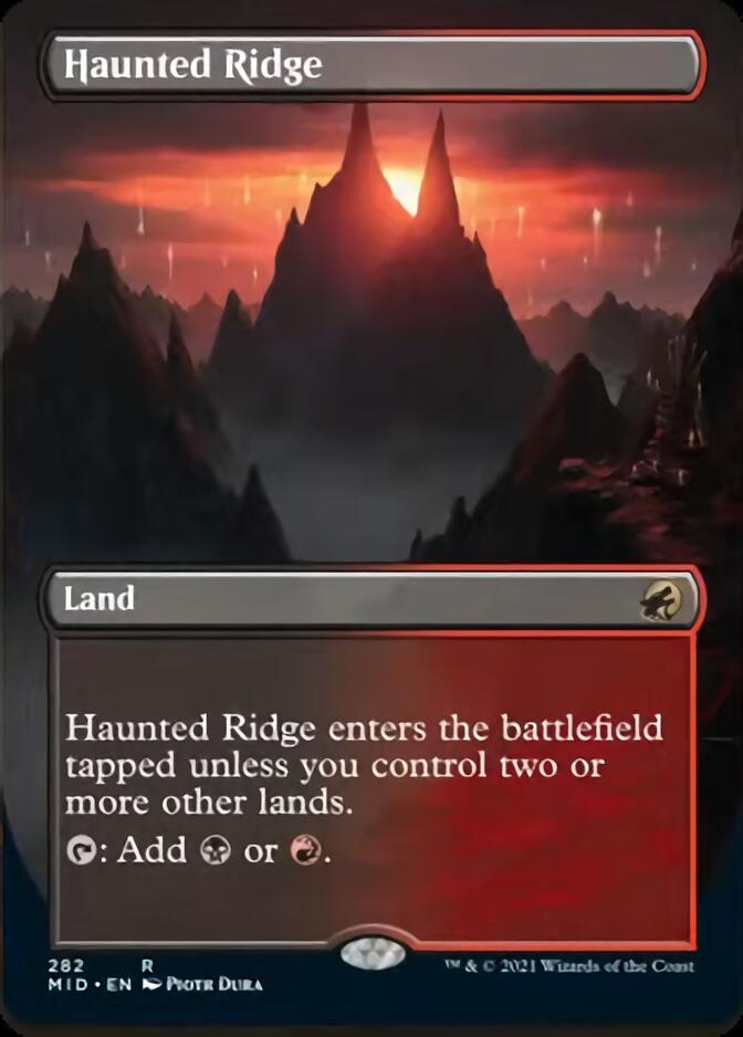 Haunted Ridge (Borderless Alternate Art) [Innistrad: Midnight Hunt] | Exor Games Truro