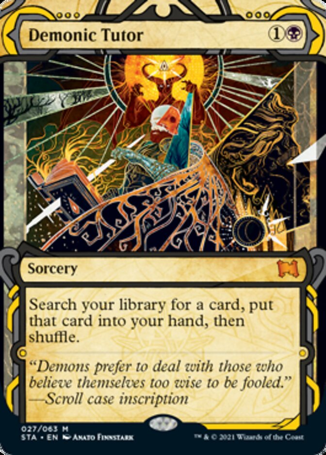 Demonic Tutor (Foil Etched) [Strixhaven: School of Mages Mystical Archive] | Exor Games Truro