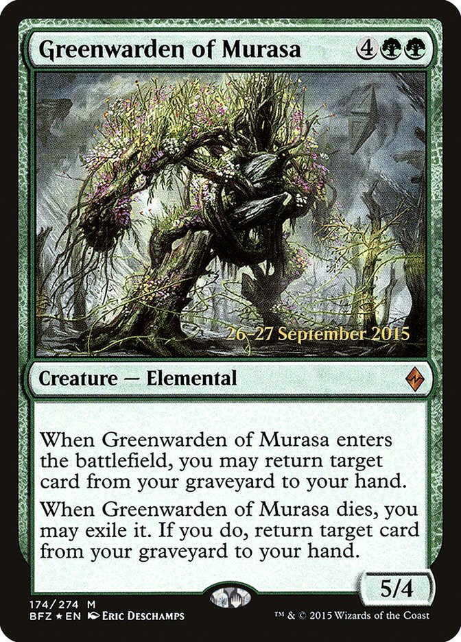 Greenwarden of Murasa [Battle for Zendikar Prerelease Promos] | Exor Games Truro