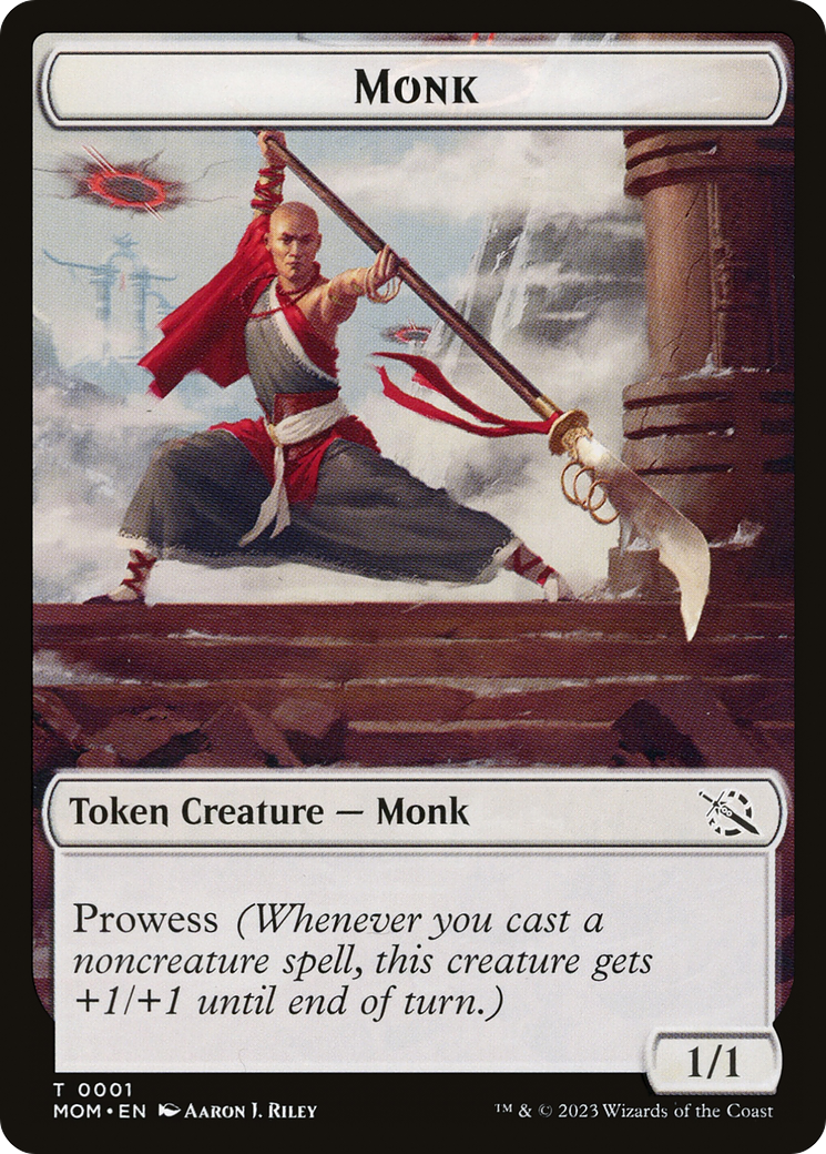 Monk // Spirit (13) Double-Sided Token [March of the Machine Tokens] | Exor Games Truro