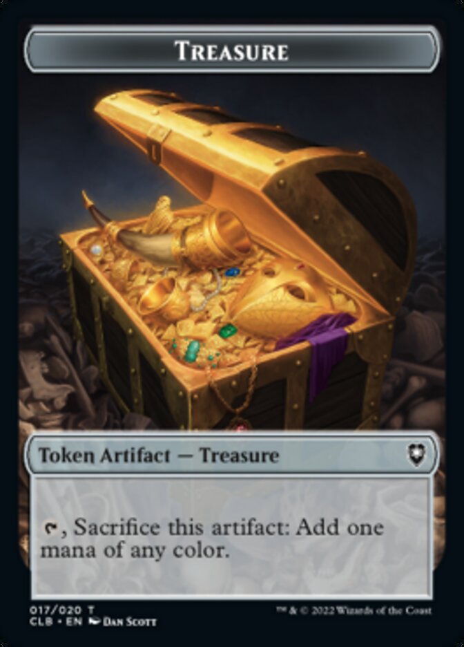 Treasure // Skeleton Double-Sided Token [Commander Legends: Battle for Baldur's Gate Tokens] | Exor Games Truro