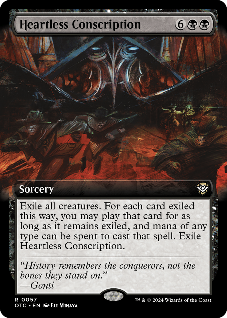 Heartless Conscription (Extended Art) [Outlaws of Thunder Junction Commander] | Exor Games Truro
