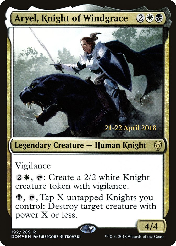 Aryel, Knight of Windgrace [Dominaria Prerelease Promos] | Exor Games Truro