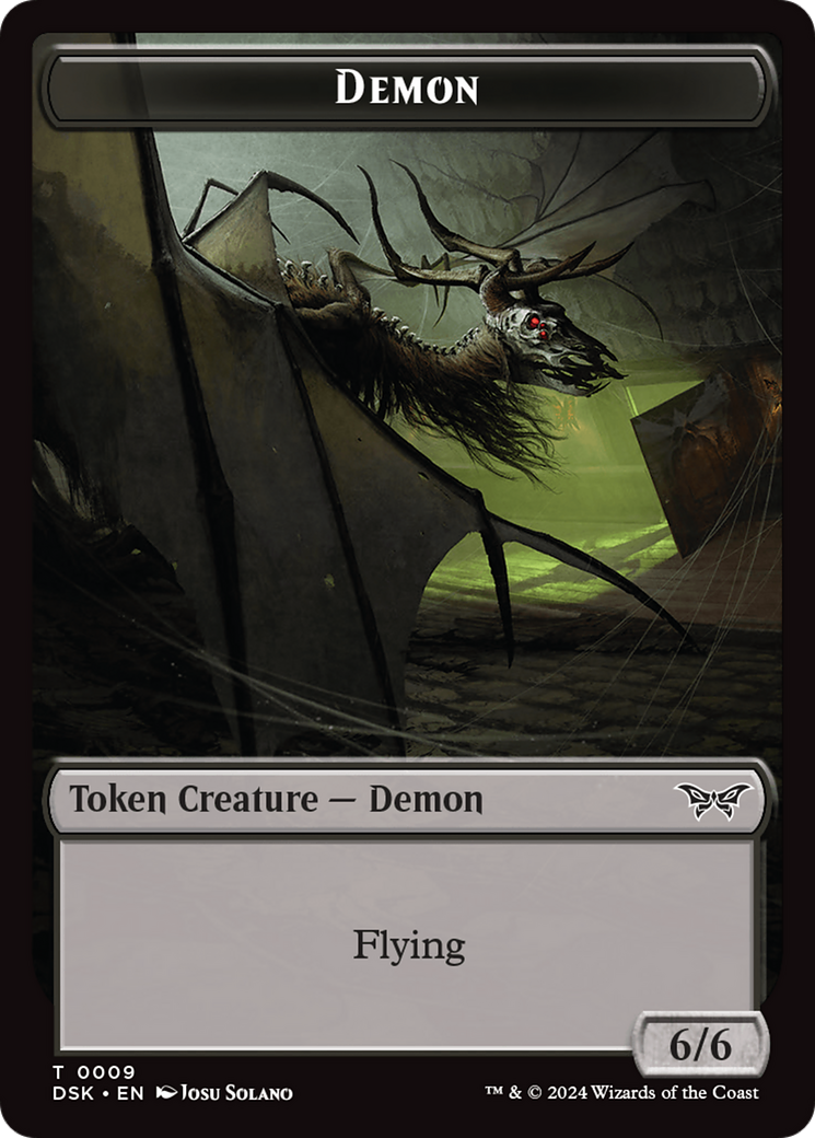 Demon // Manifest Double-Sided Token [Duskmourn: House of Horror Tokens] | Exor Games Truro