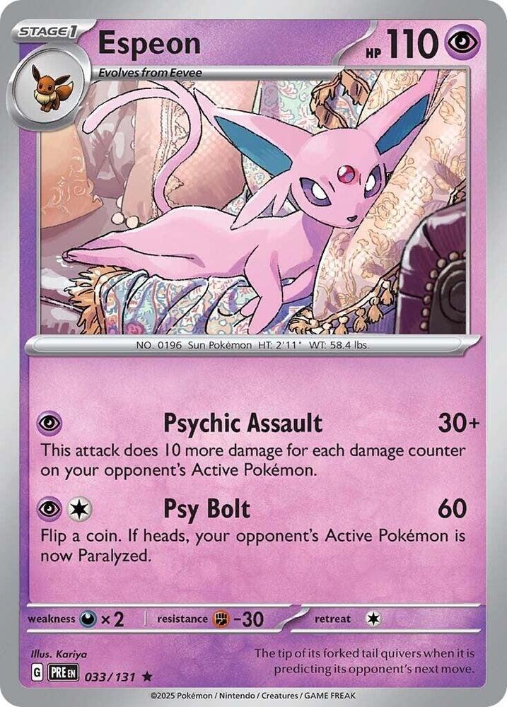 Espeon (033/131) [Scarlet & Violet: Prismatic Evolutions] | Exor Games Truro
