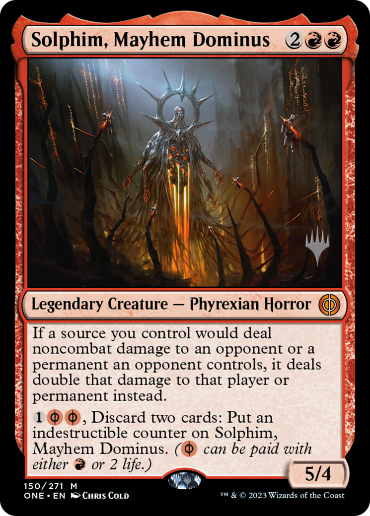 Solphim, Mayhem Dominus (Promo Pack) [Phyrexia: All Will Be One Promos] | Exor Games Truro