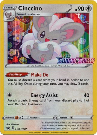 Cinccino (SWSH009) (Prerelease Promo) [Sword & Shield: Black Star Promos] | Exor Games Truro