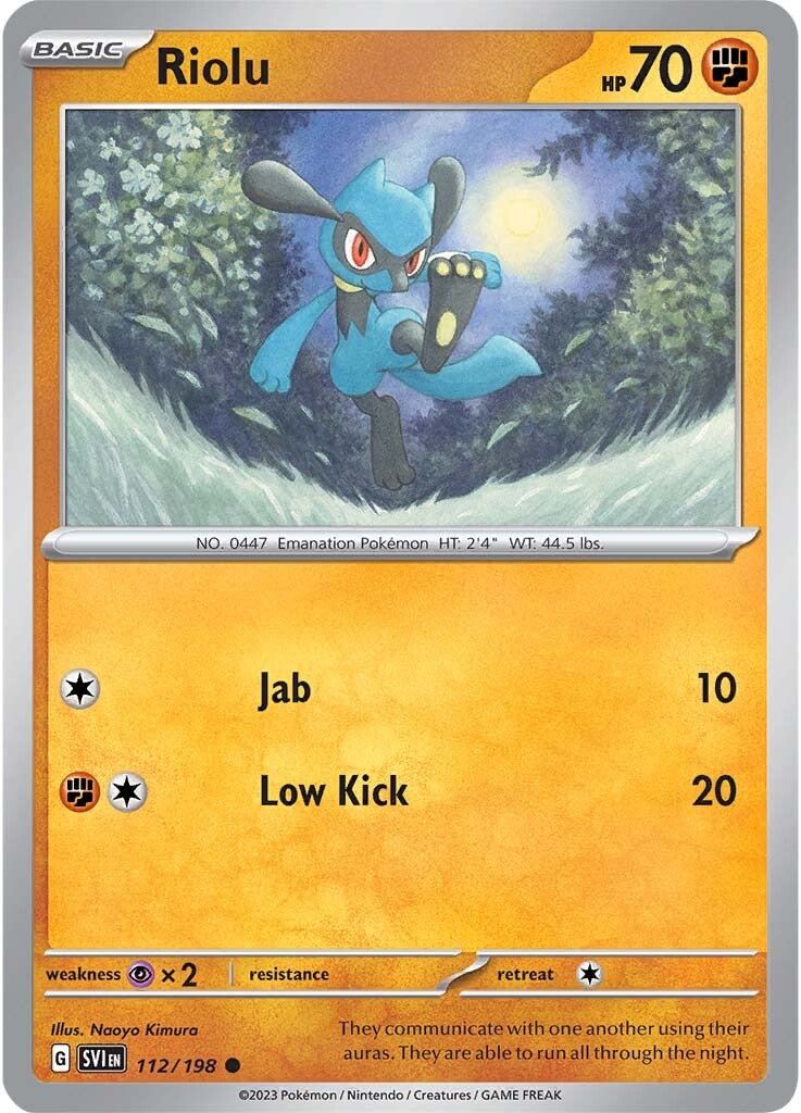 Riolu (112/198) [Scarlet & Violet: Base Set] | Exor Games Truro