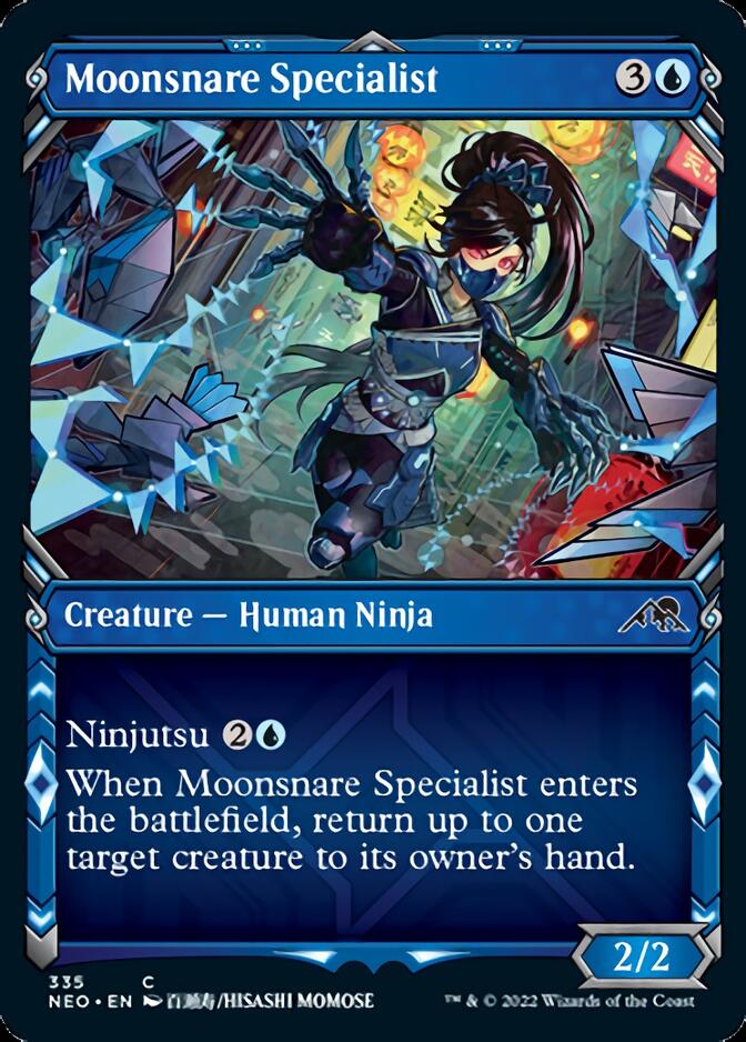 Moonsnare Specialist (Showcase Ninja) [Kamigawa: Neon Dynasty] | Exor Games Truro