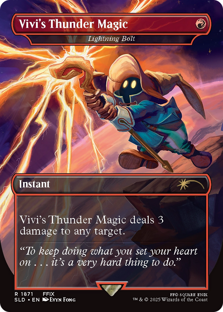 Vivi's Thunder Magic - Lightning Bolt (Rainbow Foil) [Secret Lair Drop Series] | Exor Games Truro