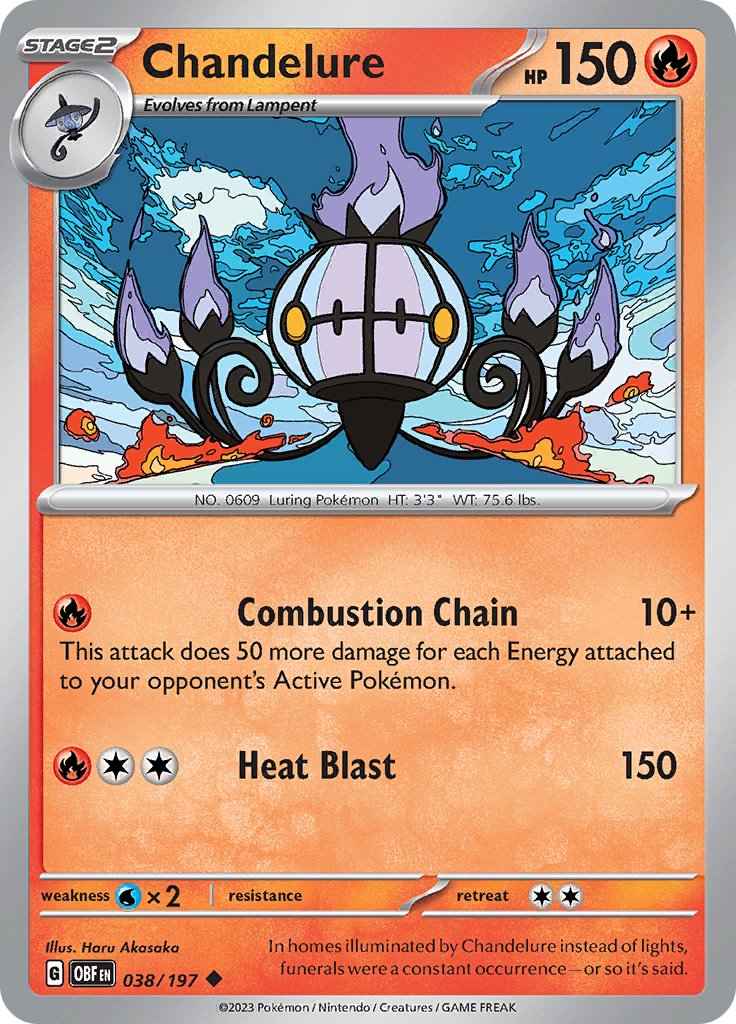 Chandelure (038/197) [Scarlet & Violet: Obsidian Flames] | Exor Games Truro