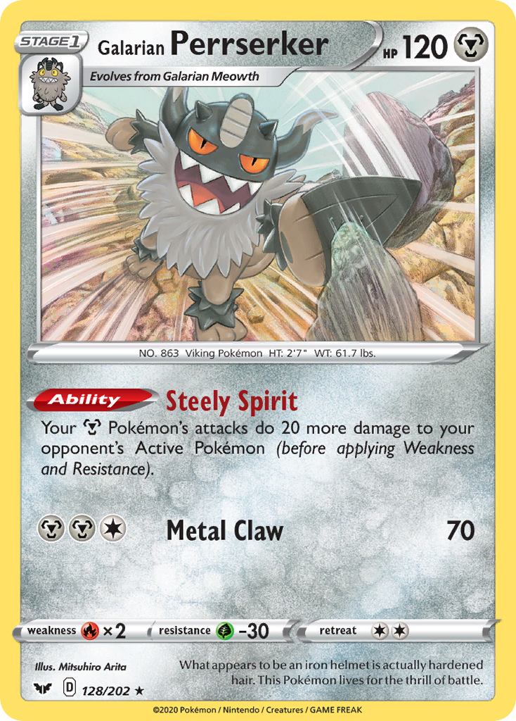 Galarian Perrserker (128/202) [Sword & Shield: Base Set] | Exor Games Truro
