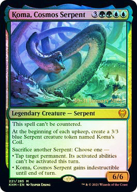 Koma, Cosmos Serpent [Kaldheim Prerelease Promos] | Exor Games Truro