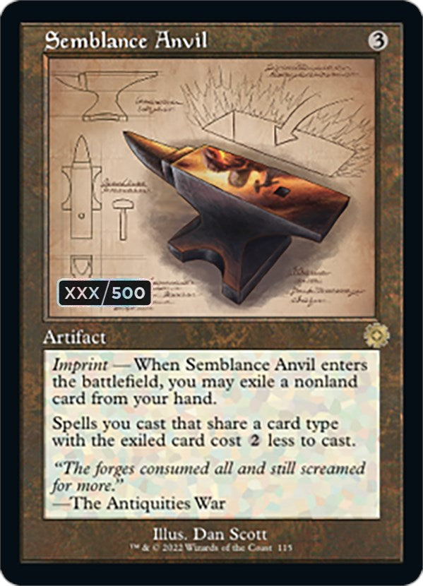 Semblance Anvil (Retro Schematic) (Serialized) [The Brothers' War Retro Artifacts] | Exor Games Truro