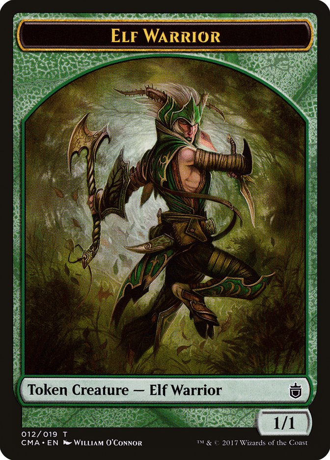 Elf Warrior Token [Commander Anthology Tokens] | Exor Games Truro