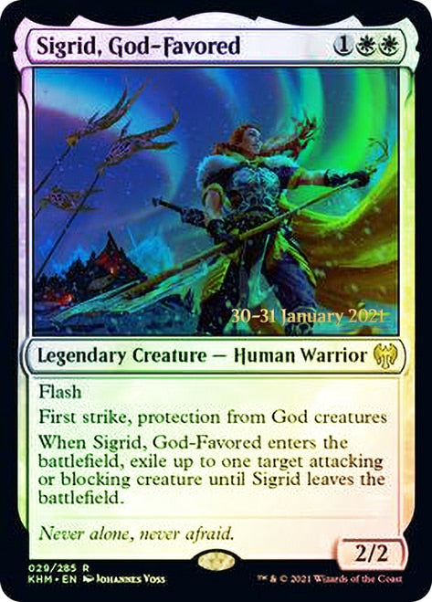 Sigrid, God-Favored [Kaldheim Prerelease Promos] | Exor Games Truro