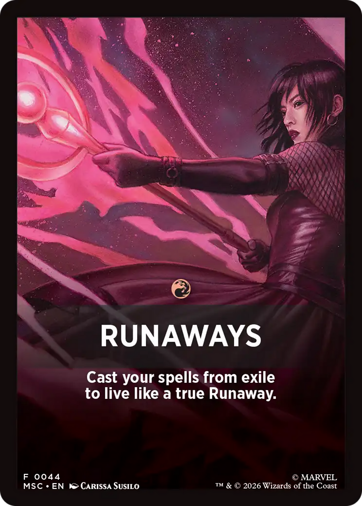 Runaways Theme Card [Marvel Super Heroes Commander] | Exor Games Truro