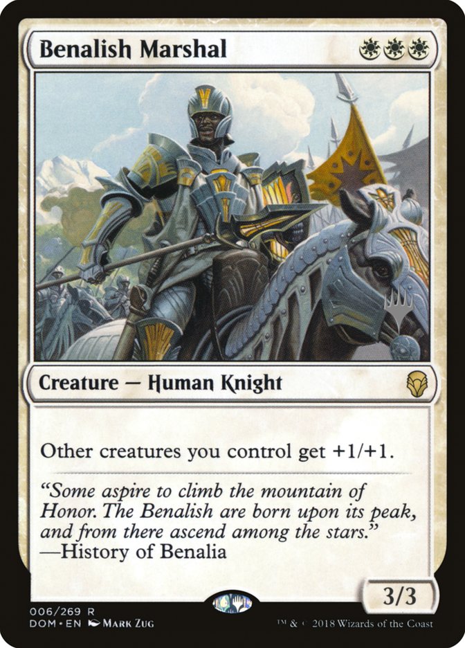 Benalish Marshal (Promo Pack) [Dominaria Promos] | Exor Games Truro