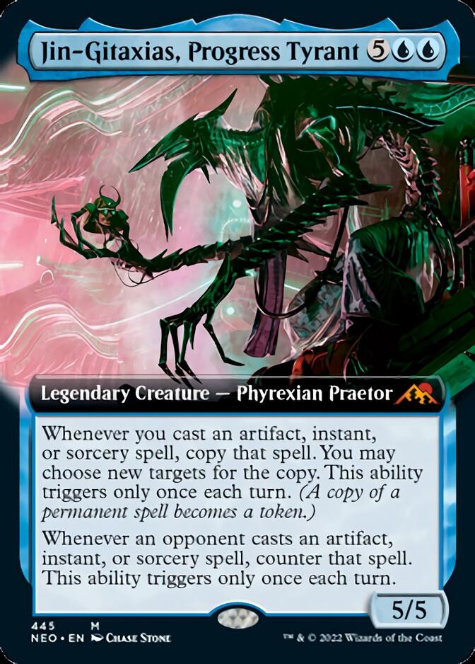 Jin-Gitaxias, Progress Tyrant (Extended Art) [Kamigawa: Neon Dynasty] | Exor Games Truro