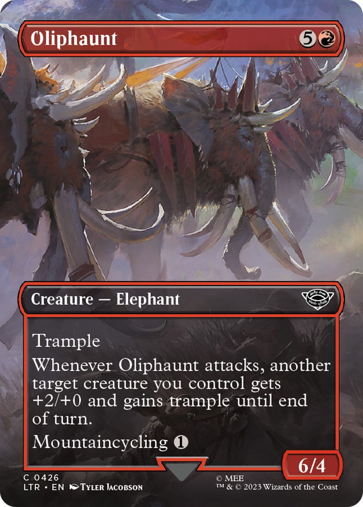 Oliphaunt (Borderless Alternate Art) [The Lord of the Rings: Tales of Middle-Earth] | Exor Games Truro