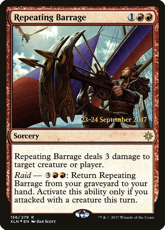 Repeating Barrage [Ixalan Prerelease Promos] | Exor Games Truro