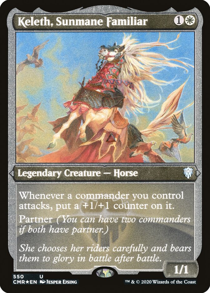 Keleth, Sunmane Familiar (Etched) [Commander Legends] | Exor Games Truro