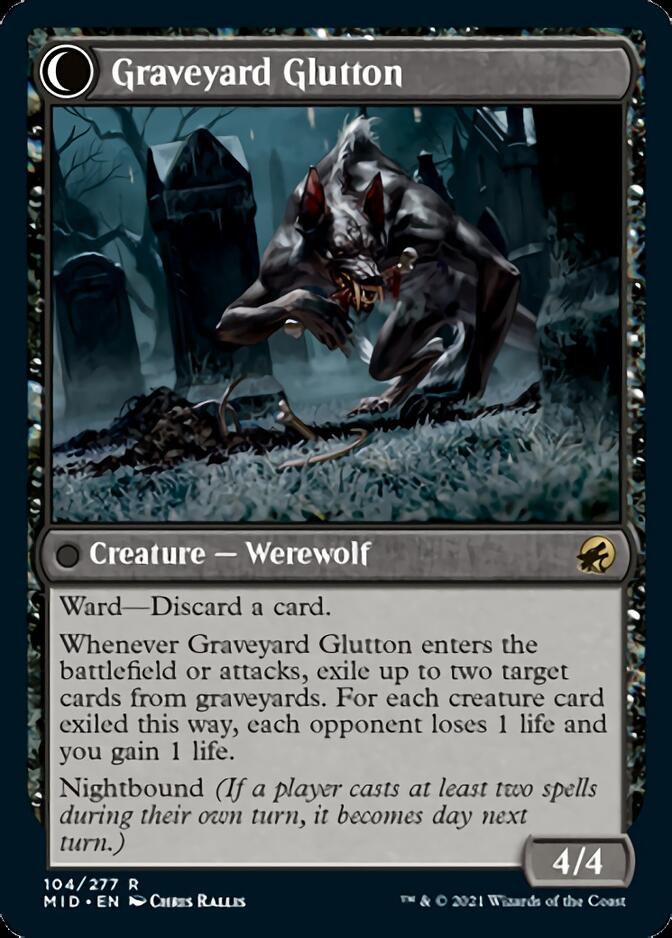 Graveyard Trespasser // Graveyard Glutton [Innistrad: Midnight Hunt] | Exor Games Truro
