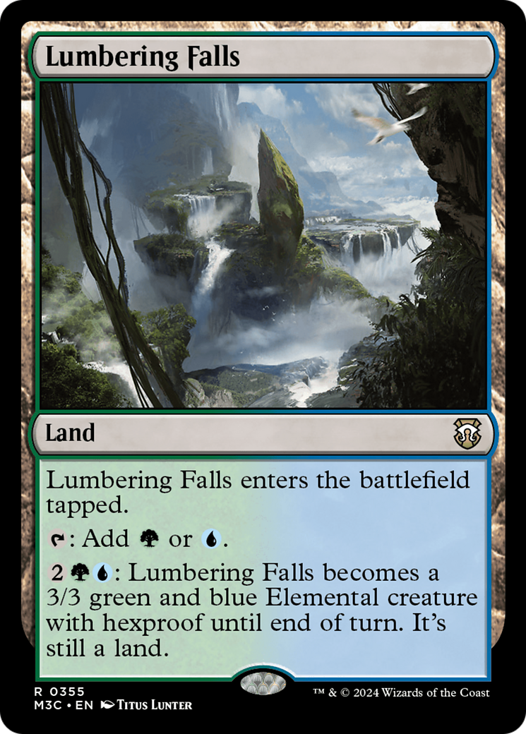 Lumbering Falls (Ripple Foil) [Modern Horizons 3 Commander] | Exor Games Truro