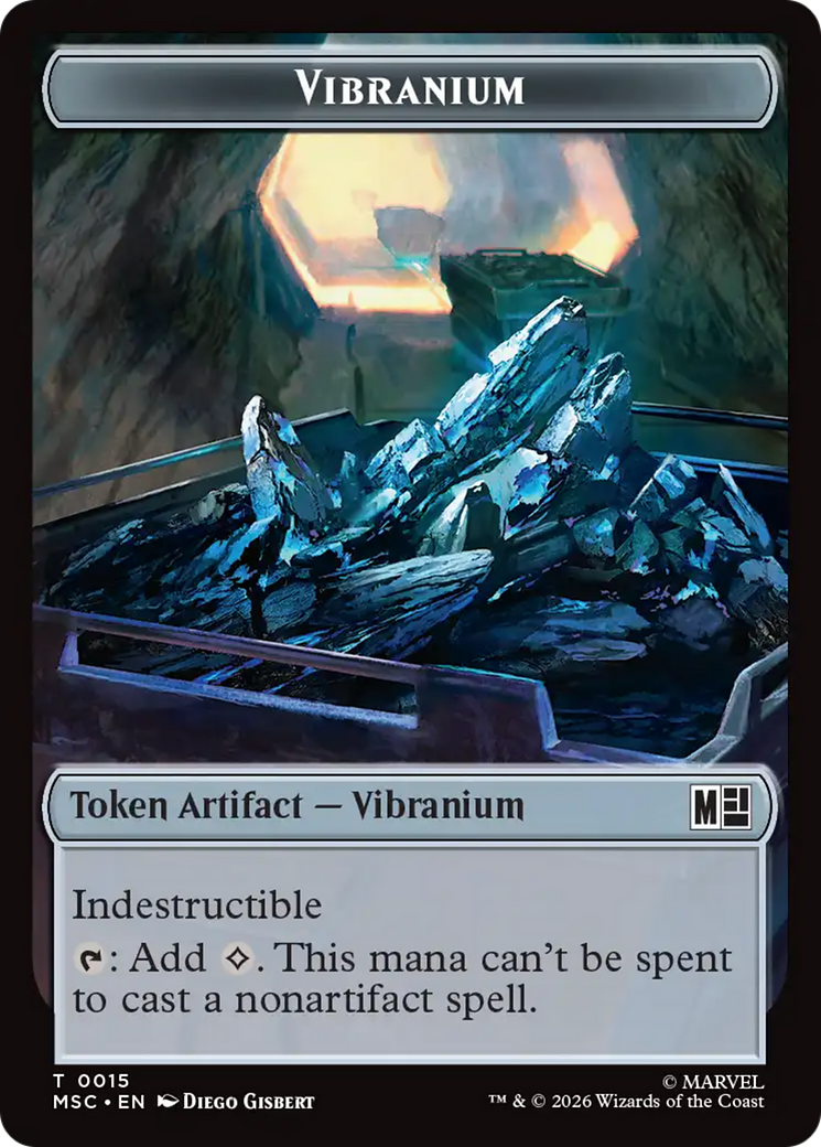 Beast // Vibranium Double-Sided Token [Marvel Super Heroes Commander Tokens] | Exor Games Truro