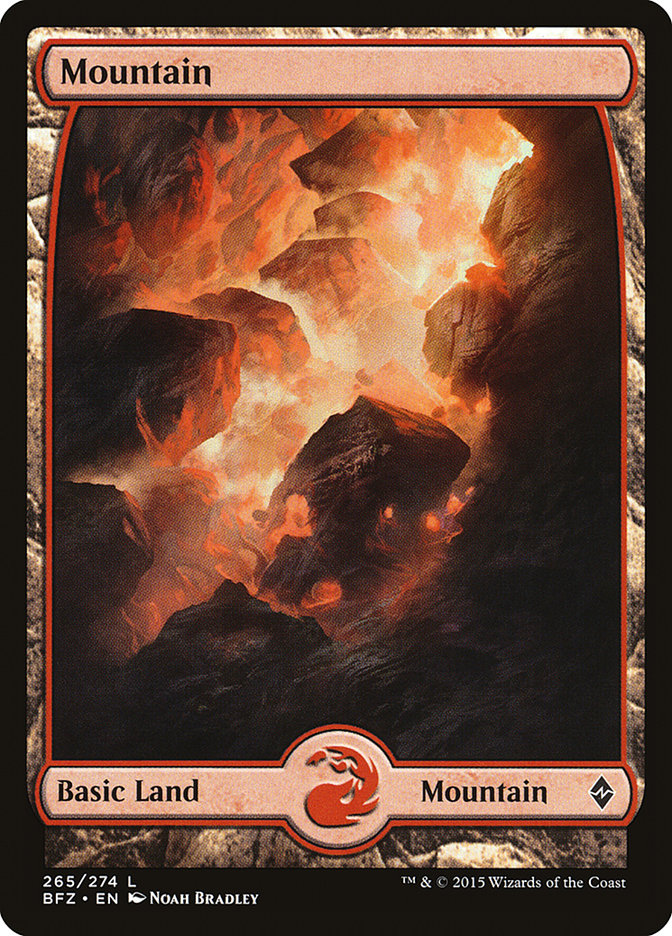 Mountain (265) (Full Art) [Battle for Zendikar] | Exor Games Truro