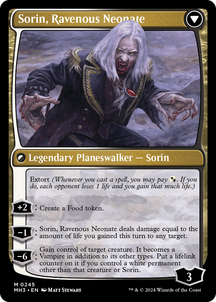 Sorin of House Markov // Sorin, Ravenous Neonate [Modern Horizons 3] | Exor Games Truro