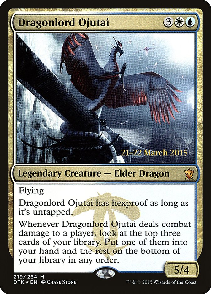 Dragonlord Ojutai [Dragons of Tarkir Prerelease Promos] | Exor Games Truro