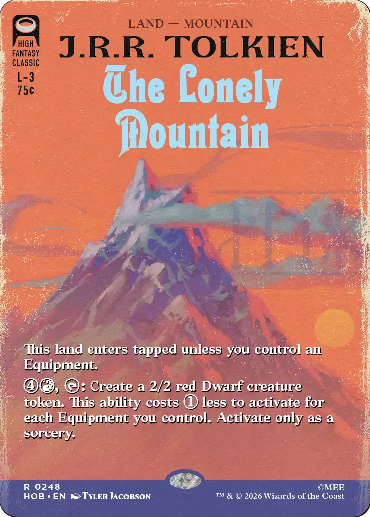 The Lonely Mountain (Borderless) (0248) (Surge Foil) [The Hobbit] | Exor Games Truro