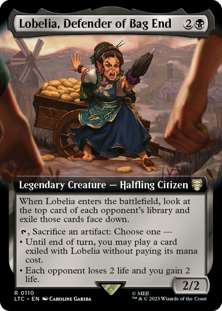 Lobelia, Defender of Bag End (Extended Art) [The Lord of the Rings: Tales of Middle-Earth Commander] | Exor Games Truro