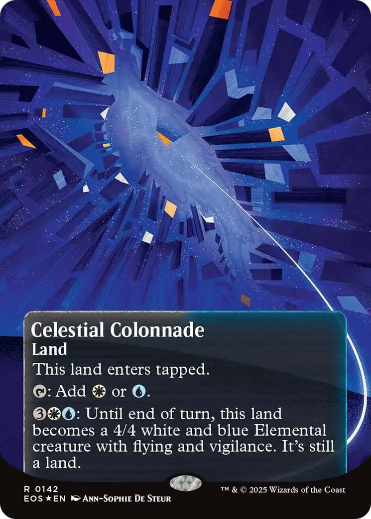 Celestial Colonnade (0142) (Borderless) (Galaxy Foil) [Edge of Eternities: Stellar Sights] | Exor Games Truro