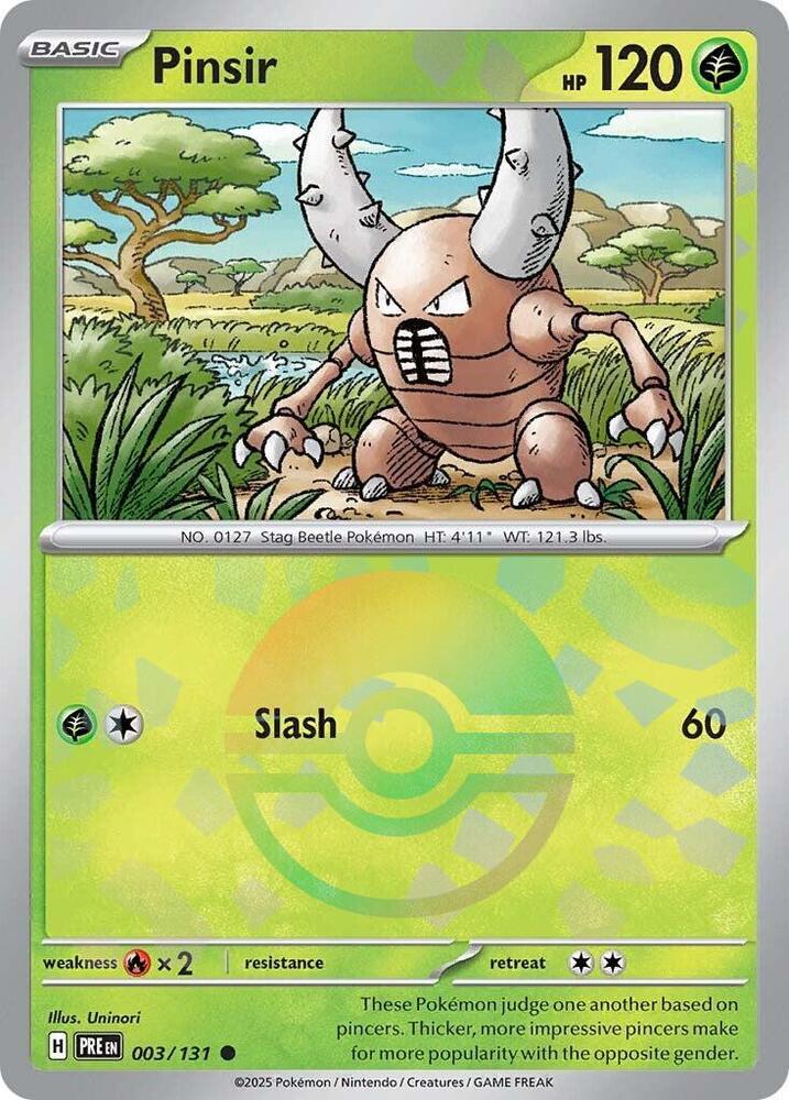 Pinsir (003/131) (Poke Ball Pattern) [Scarlet & Violet: Prismatic Evolutions] | Exor Games Truro