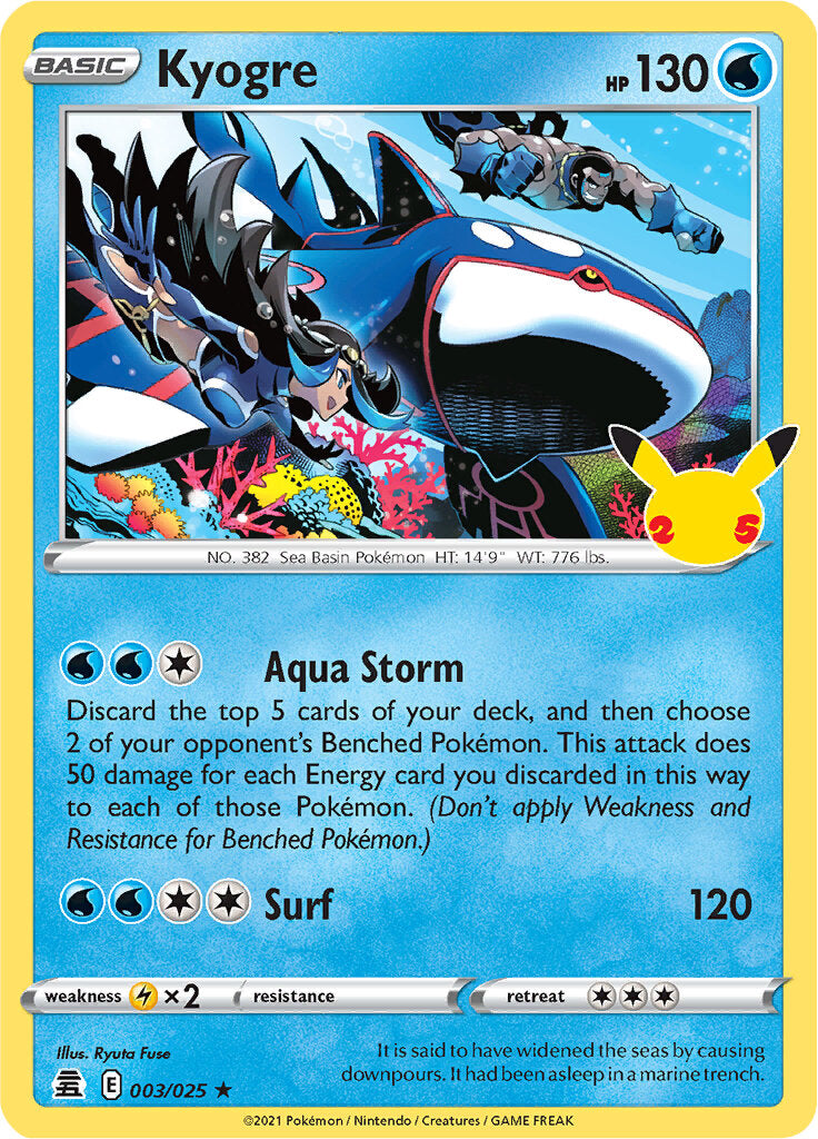 Kyogre (003/025) [Celebrations: 25th Anniversary] | Exor Games Truro