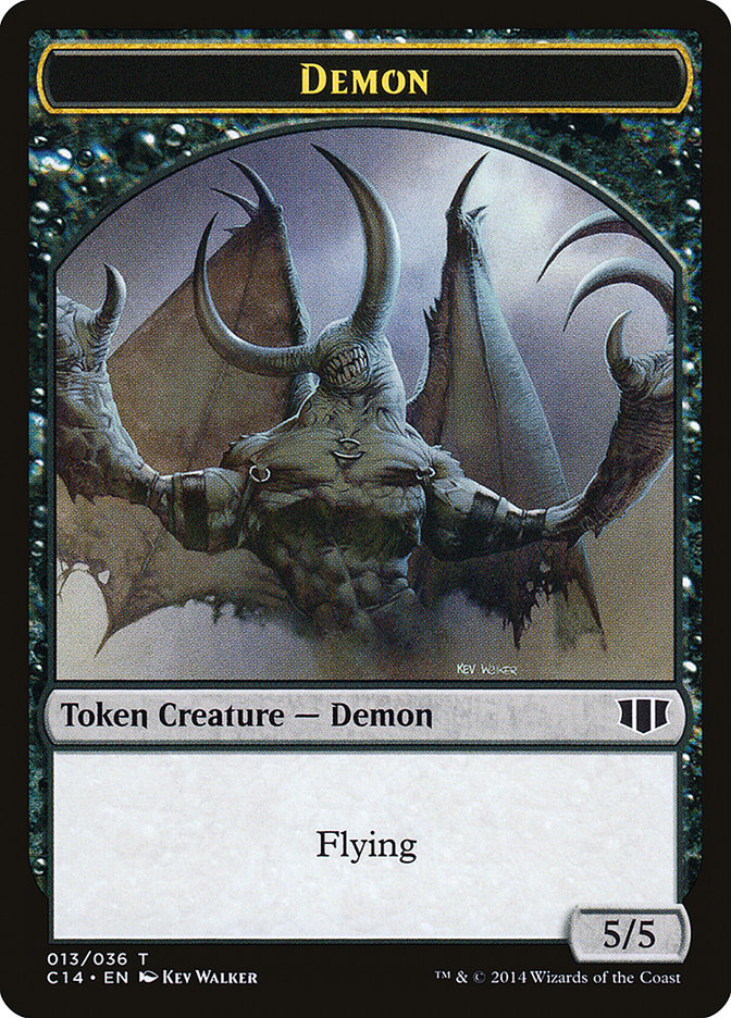 Demon (013/036) // Zombie (016/036) Double-Sided Token [Commander 2014 Tokens] | Exor Games Truro