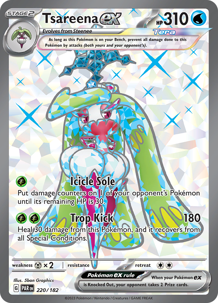 Tsareena ex (220/182) [Scarlet & Violet: Paradox Rift] | Exor Games Truro