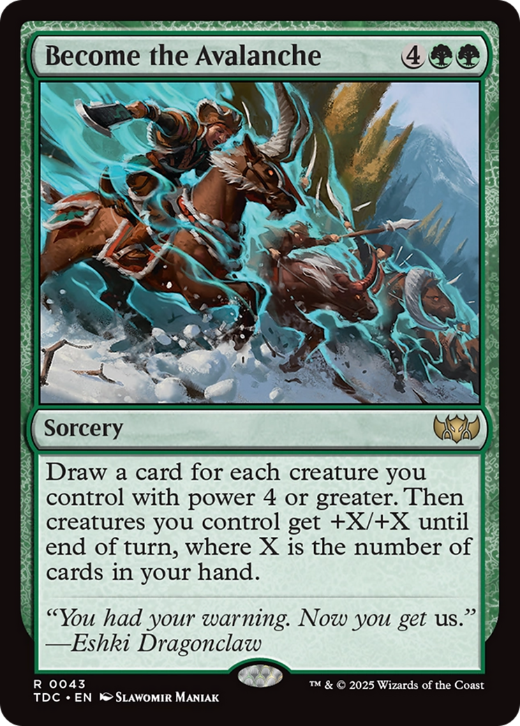 Become the Avalanche [Tarkir: Dragonstorm Commander] | Exor Games Truro