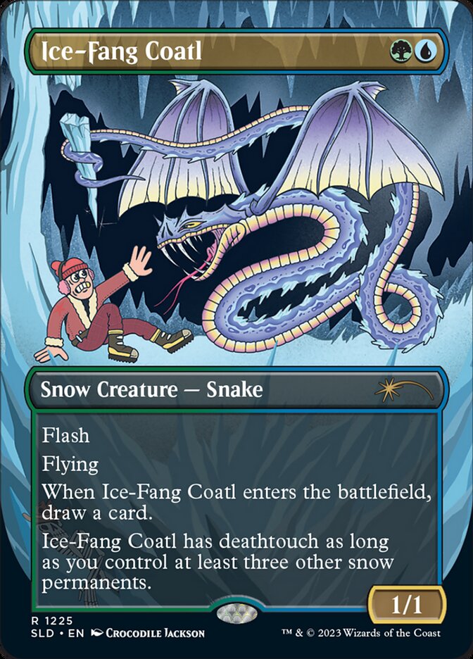 Ice-Fang Coatl (Borderless) [Secret Lair Drop Series] | Exor Games Truro