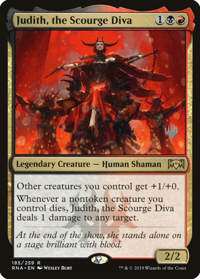 Judith, the Scourge Diva (Promo Pack) [Ravnica Allegiance Promos] | Exor Games Truro