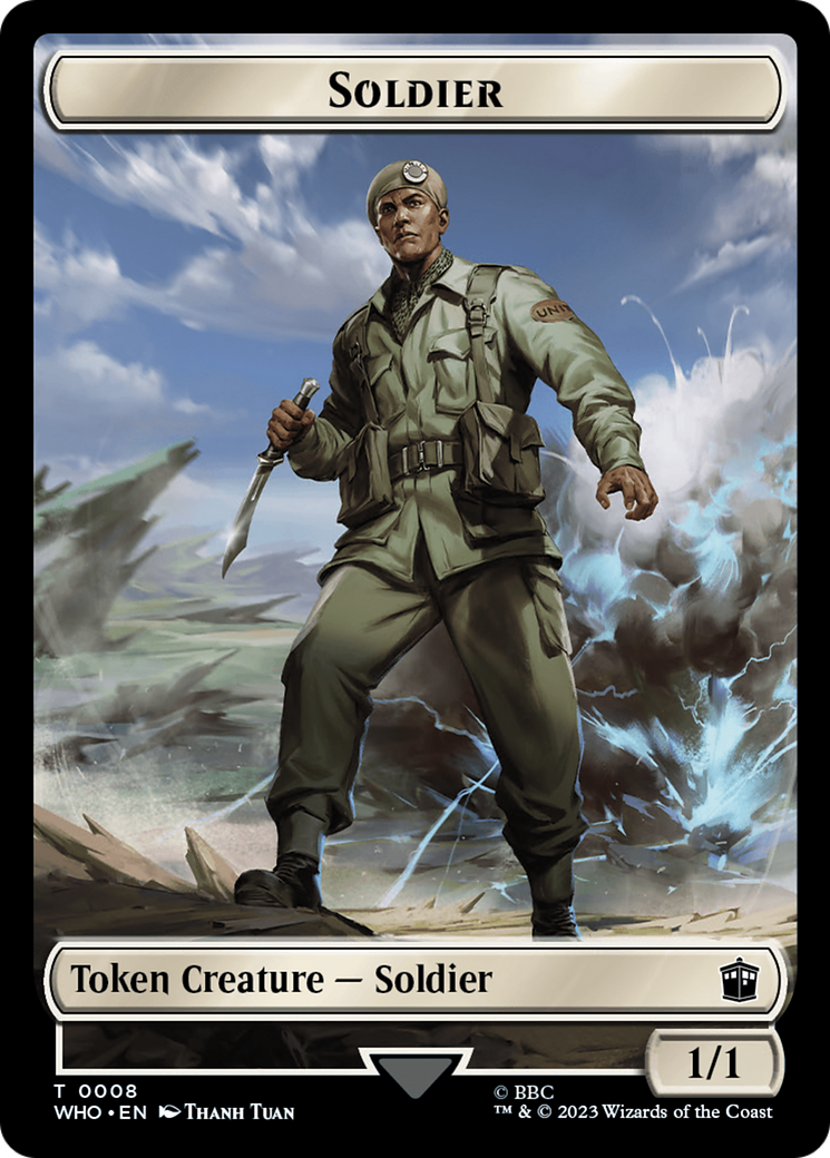 Soldier // Alien Warrior Double-Sided Token [Doctor Who Tokens] | Exor Games Truro