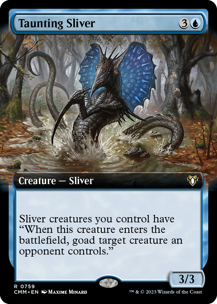 Taunting Sliver (Extended Art) [Commander Masters] | Exor Games Truro