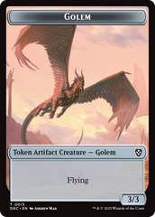 Golem (0013) // Nalaar Aetherjet Double-Sided Token [Aetherdrift Tokens] | Exor Games Truro